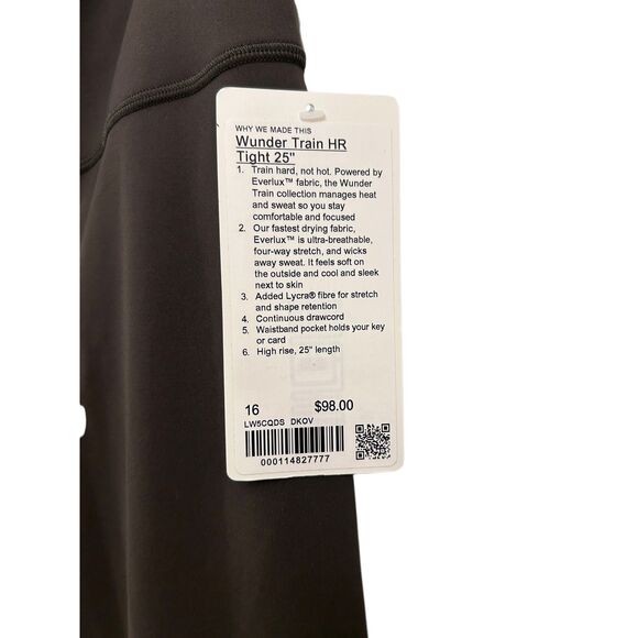 Lululemon Wunder Train High-Rise Tight/Leggings 25" Size 16 NWT Dark Olive - Picture 8 of 9